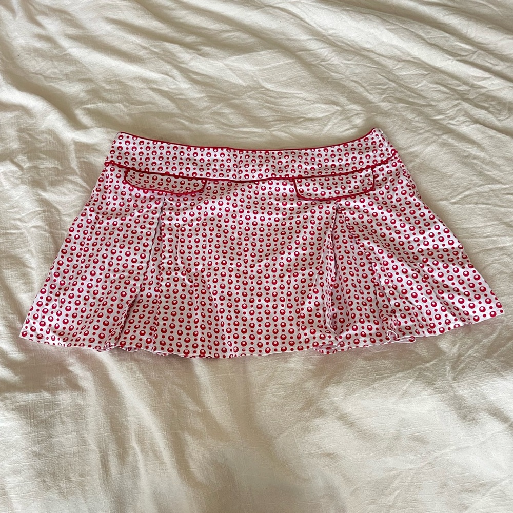 Pleated low rise micro mini